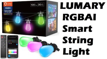 Lumary RGBAI Wi-Fi & Bluetooth Outdoor Bulb String Lights 100ft 30 LED Bulbs
